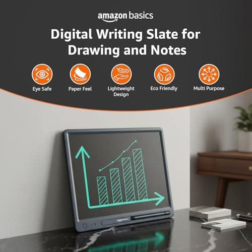 amazon basics Magic Wireless Slate 15-inch LCD Writing Tablet with Stylus Pen, for Drawing, Playing, Noting by Kids & Adults, Black 3