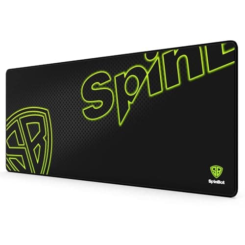 SpinBot Armor XXL Extended Gaming Mouse Pad – 900mmx400mmx5mm Large Desk Mat with Control Surface, Stitched Edges, Non-Slip Rubber Base – 5mm Thick Pro Gamer Pad