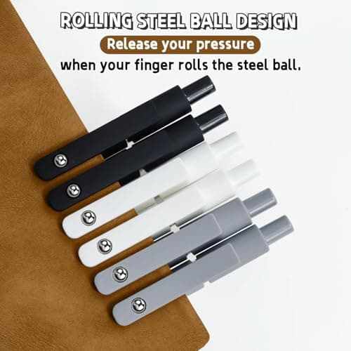 Fennec Mart 6 PCS Retractable Gel Pens Set, Quick Dry Black Ink 0.5mm Fine Point Pens, Smooth Writing Rollerball Gel Ink Pens with Soft Touch Grip for School, Office & Home Use (Black White Grey) 4
