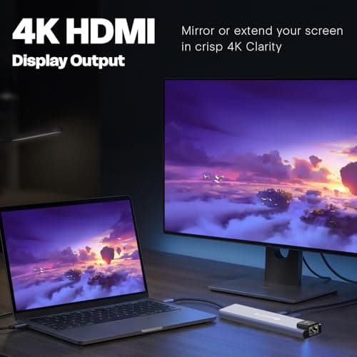 Amkette 8-in-1 Pro 1Gbps Docking Station for Laptop,Type C hub with 100W Power Delivery&USB C Data Transfer, 4K HDMI,USB 3.0,1Gbps Ethernet,SD/TF Card Reader,for All Type C Devices-MacBook&Laptops 2
