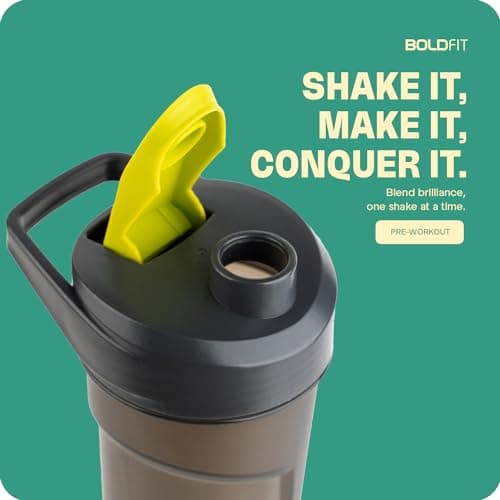 Boldfit Gym Shaker for Protein Shake Leakproof Shaker Bottles for Protein, Preworkout and Bcaa Shake, Protein Shaker Bottle for Gym Gym Bottle for Men and Women Black - 600 Ml 5