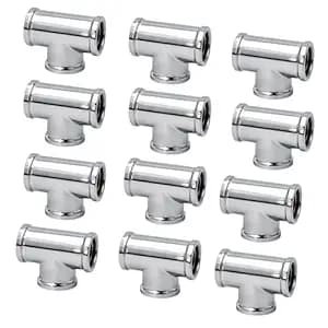 KI 1 2 Inch Brass Chrome Plated CP Tee Pipe Fitting Plumbing Connector Pack of 12