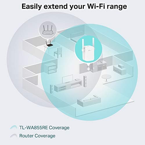 TP-Link TL-WA855RE, Single Band 300Mbps RJ45 Wireless Range Extender, Wi-Fi Booster, Broadband/Wi-Fi Extender, Hotspot with 1 Ethernet Port, Plug and Play, Access Point Mode, 2 External Antennas,White 2