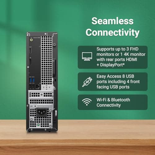 Dell Inspiron 3020S Desktop,Intel 13Th Gen Core I5-13400 Processor,8Gb,512Gb,Wired Keyboard + Mouse,Win 11 + Mso'21,Black Color,1 Year Onsite Hardware Service,15 Month Mcafee Antivirus-Windows 11 Home 4