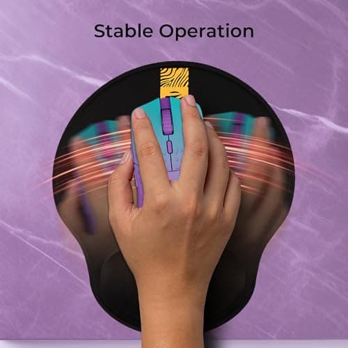 ZEBRONICS MSP-X5 Mouse Pad, for Speed and Precision Operation, Ultra-Smooth Fabric Surface + Memory Foam Wrist Rest, Optimised for All Mouse Sensors, Anti Slip Rubber Base, Surface of 211 x 240 mm 4