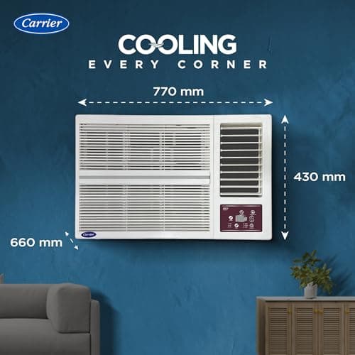 Carrier 1.5 Ton 5 Star, New Star rated, Inverter Window AC (Copper, Turbo mode for Faster Cooling, Energy Saver Mode, Dry Function, Auto Timer and Dust Filter,New star Rating, Estra Gxi -CIW19SC5R36F0 4