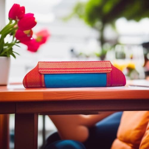 Wow India Designs Stylish Women's Clutch - Vibrant Pink and Orange Wallet with Blue Accents for Fashion-Forward Ladies - Perfect for Casual and Formal Events 3