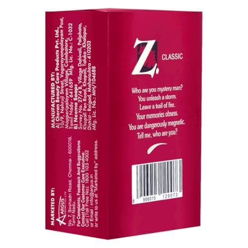 Z men's Classic Soap, 125g X 4, Woody & Musky Fragrance lasting Freshness, Nourishment & Ideal for All Skin Types, Protects from Germ Refreshing & Removes Excess Oil by Deep Cleansing (Pack of 4) 2