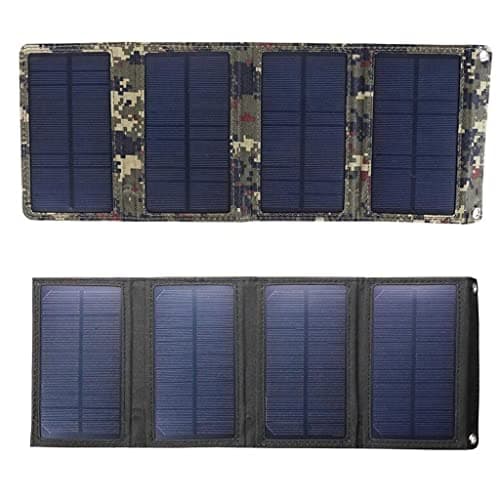 STYLEHEAVEN Portable Foldable Solar Panel Charger USB Dual Port Power Bank Army Green 5