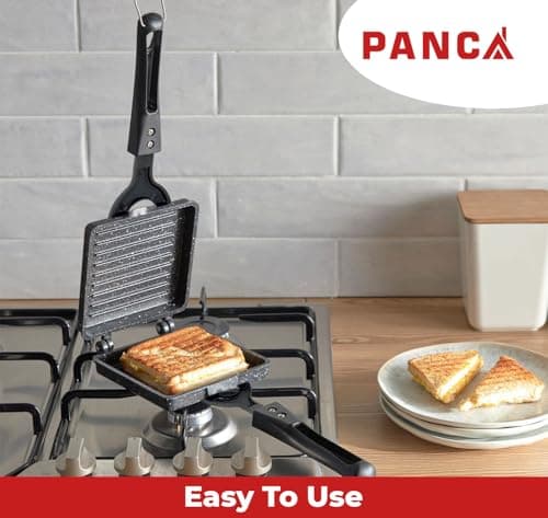 PANCA Non-Stick Jumbo Grill Gas Toaster Premium Big Bread Sandwich Maker Griller with Bakelite Handles (Magnum Toaster) 4