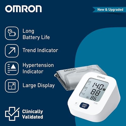 Omron HEM-7181 Upper Arm Automatic Blood Pressure Monitor with Long Battery Life and Hypertension Indicator 2