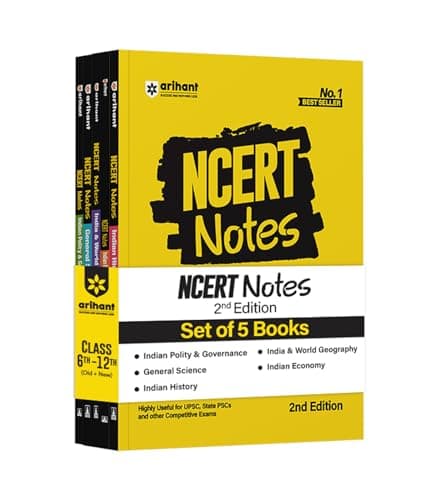 Arihant NCERT Notes India and Economy, Indian Polity and Governance, India and World Geography,Indian History,General Science for Class 6-12 (Old + ... | Geography Guide | Exam Study Material 2026