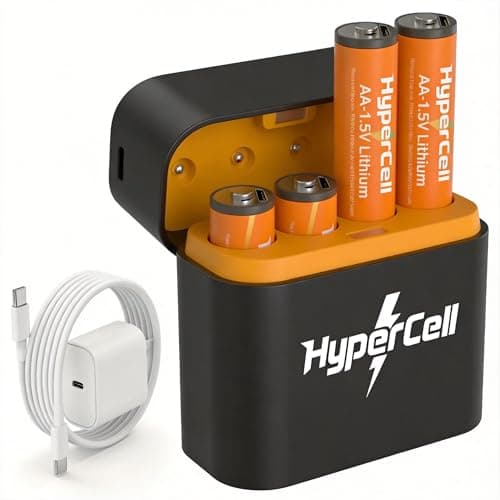 Hypercell® Rechargeable AA Batteries with Wireless Fast Charger Kit | 1.5V High Capacity 𝕃𝕚𝕥𝕙𝕚𝕦𝕞 3000 mAh |1500+ Cycles | 15‑Years Life| OEM | 3 Years Warranty | Made in U.S