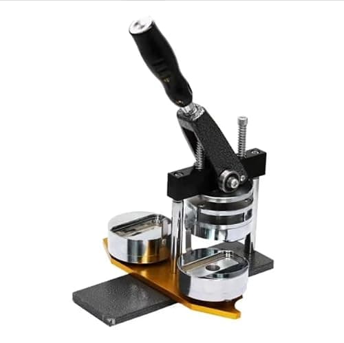 68x24mm Name Plate Making Machine || Metal Body Machine with Paper Cutter 72x28 Size || Includes Machine, User Manual, Allen Key Tool || Include 100 pcs Plastic pin Badges 68x24mm Size 2