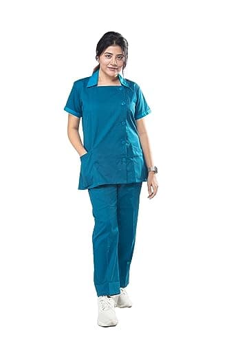 UNIFORM CRAFT Women's Polyester and Cotton Twill Nurse Uniform, Jazz Blue (S)