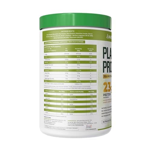 NATURALTEIN Plant Protein | 23g Clean Vegan Protein with BC30 Probiotic | Natural Pista Flavour | Supports Strength, Energy & Gut Health | No Added Sugar, 100% Natural & Easily Digestible 2