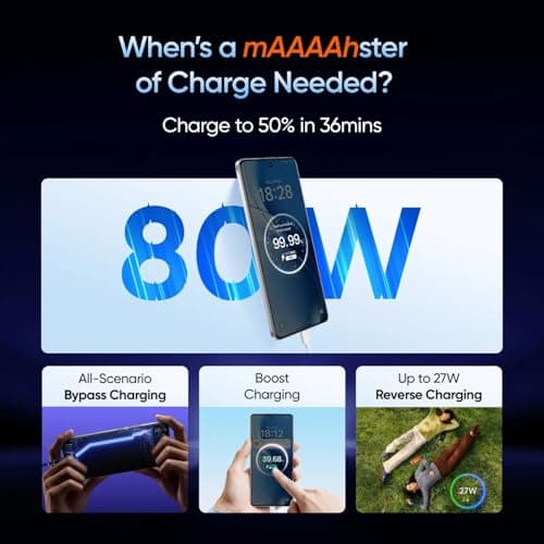 realme P4 Power 5G Smartphone, 8GB RAM, 128GB Storage, TransBlue, 10001mAh Battery 2