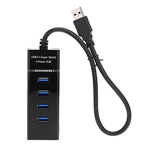VYAR Extension 4 Ports USB 3.0 Hub HighSpeed Portable with Switches for Laptop/Notebook/PC/Mobiles/Tablets, iPhone/Ipads, Computers, MP3 Players-Black