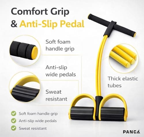 PANCA Tummy Trimmer Resistance Band for Men & Women | Yoga Pedal Puller for Home Gym Exercise | Full Body Workout Equipment for Abs, Legs, Arms, Chest & Fitness Training | Exercise Band 3