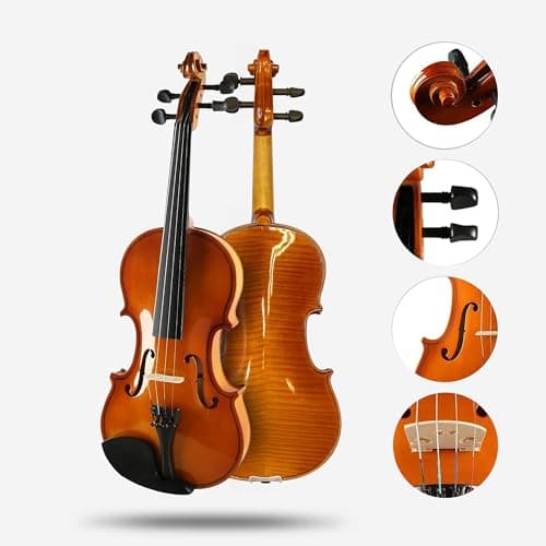 INTERN INT-PVK-01 Neo 4/4 Full Size Violin Kit for Beginners & Professional | Solid Wood Violin Set with Bow, Rosin & Hard Case | Maple Wood for Learning & Practice Instrument. 2