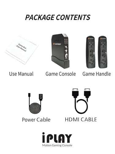 Sameo i Play 32 Bit Motion TV Video Game Console for Kids with 962Built in games 31 Motion Sports Games,31 Casual Puzzle Games and 900 8-Bit Games Toy Birthday Gift for Boys Girls 5