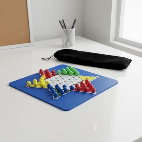 OJIVA® Chinese Checkers Set Multiplayer Chinese Checkers Game Set Educational Easy to Learn for Family, Travel, Board with Pieces 3