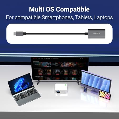 Zebronics Type-C to HDMI Converter, 1080p@240Hz, 4K@60Hz, 18Gbps High Speed Converter, 3D Video Support, 15cm Cable, Aluminum Body, Compatible with Mac, Samsung Dex, Windows Laptop (TA250H) 4