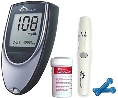 Dr. Morepen GlucoOne Blood Glucose Monitor Model BG-03 with 50 Strips | Silver 4