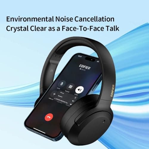 Edifier W820NB Plus Over-Ear Active Noise Cancelling Headphones, Clear Calls with Deep Noise Reduction,Bluetooth Headphones with LDAC for Hi Res Wireless Audio Comfortable Fit,Bluetooth 5.2 (Ivory) 3