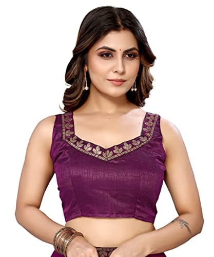Yashika Women's Lycra Blend Saree (AARIYA Purple 6