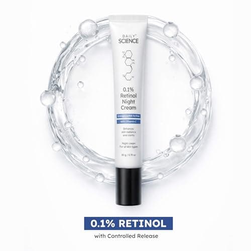 Daily Science 0.1% Retinol Night Cream | Liposomal Encapsulated Retinol + Vitamin C | Anti Aging Cream for Wrinkles, Fine Lines & Skin Firmness | Beginner Friendly Retinol Cream | For All Skin Types,  3