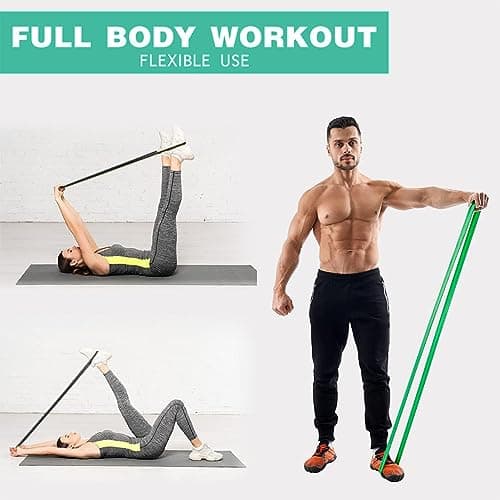 Proberos® Resistance Bands Set, Durable TPE Stretch Band for Exercise, Strength Training, Stretching, Yoga, Physical Therapy, Full-Body Home/Gym Workouts, Portable Fitness Accessories (3 Pcs 10-55kg) 4