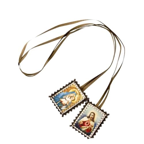 ZOOMELLA Scapulars Catholic Traditional Scapular for Our Lady of Mount Woman Man|Collectibles |Amulets, Pendants & Charms 3