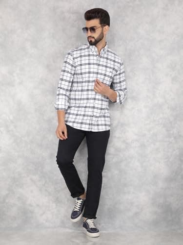 Crimsoune Club Men's Navy Blue Printed Chinos Trousers (34) 2