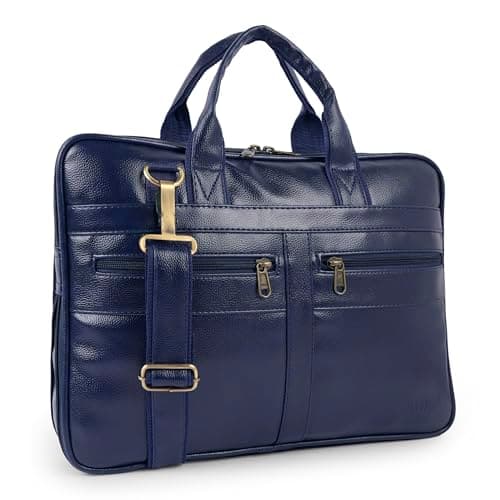 ADISA Laptop Messenger Office Bag Briefcase for Work for Men (LB6054-NAV)