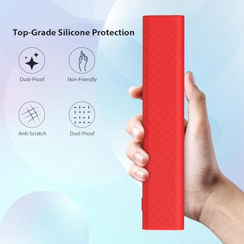 Cotbolt Silicone Remote Cover for Xiaomi Mi TV 2025 Model Remote, Black, Diamond Textured, Precision Button Holes (RED, XIAOMI TV 2025) 5