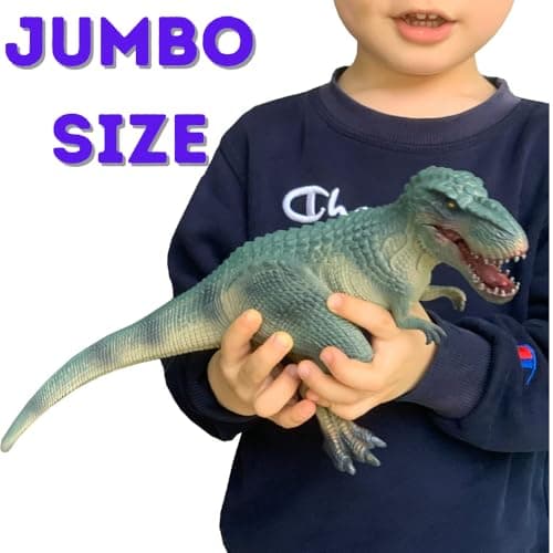 FUNFOB Dinosaur Figure Jumbo Length-33cm Dinosaur Toy Action Figure Educational Wild Animal Toys for Boys & Girls | Vastatosaurus Rex Jumbo Green 2