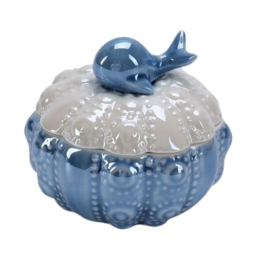 ZOOMELLA Jewelry Storage Case Modern Trinket Case Ring Case for Dresser Dorm Bathroom Blue|Trinket Boxes| Trinket Boxes