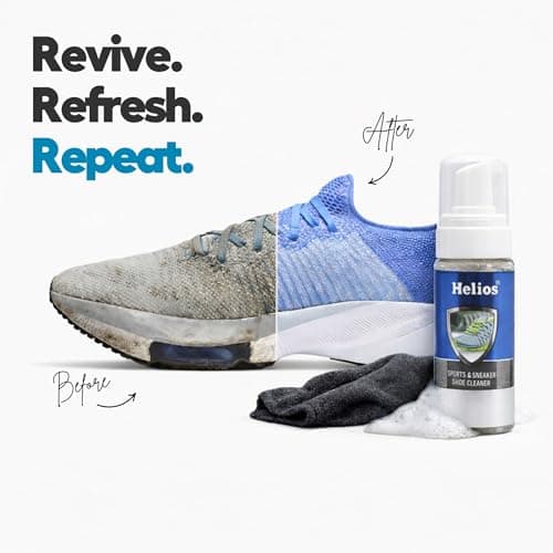Helios Sneaker Cleaning Kit with Brush | Sports Shoe Cleaner Foam | Easy Foam Cleaner for White Shoes, Sneakers & Casual Footwear | Dirt & Stain Remover 3