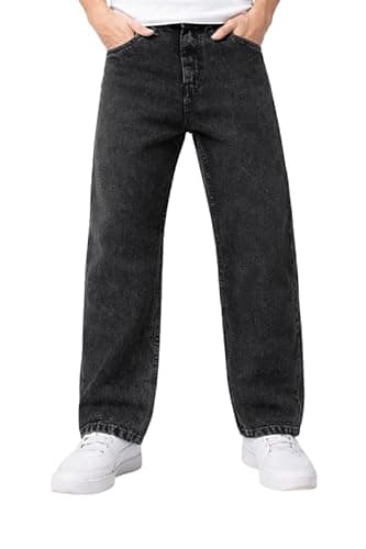Men Straight Fit Grey Denim Jeans | Washed Casual Denim Pants | Comfortable Straight Leg Jeans for Men | Street Style & Office Casual Wear