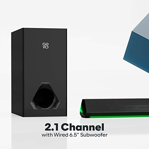 GOVO GOSURROUND 900 | 200W Soundbar | 2.1 Channel Home Theatre | Deep Bass from 6.5” Subwoofer | BT v5.3, HDMI, AUX, USB Connectivity | 4 EQ Modes | Sleek Remote & LED Lights+Display (Platinum Black) 4