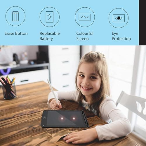 Tvara 12 Inch LCD Writing Tablet with Stylus Pen (No Color Choice), Colorful Screen Magic Slate Doodle Drawing Board Pad Scribbler Educational Learning Tool Gifts Kids - Random Color 4