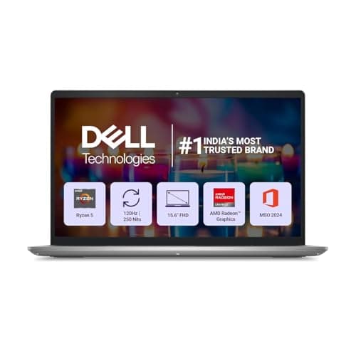 Dell 15, AMD Ryzen 5-7530U, 16GB RAM, 512GB SSD, FHD IPS, 15.6"/39.62cm, Windows 11, MSO 2024, Platinum Silver, 1.67kg, [Dell 15], 120Hz, Standard Keyboard, 15 Month McAfee, Thin & Light, Laptop