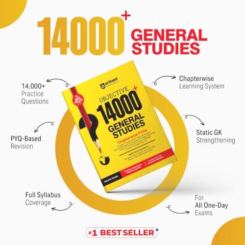 Arihant Objective 14000+ General Studies Chapterwise PYQs | Complete Coverage of History, Polity, Geography, Economy, Science & Static GK |for SSC, Railway, NDA, CDS & All Competitive Exams 2