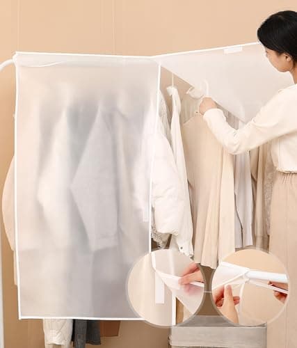 Wolpin Clothes Cover for Men's Blazer/Dress/Saree, Dust-proof Jacket Organiser, Wardrobe Organiser (60 x 120 cm) 1Pc, Ethylene Vinyl Acetate 3