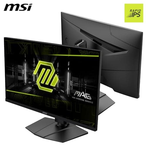 MSI MAG 275F 27 Inch FHD Gaming Monitor - 1920 x 1080 Rapid IPS Panel, 180 Hz / 0.5ms (GtG, Min.),115% sRGB Colour Gamut, Frameless Design, HDR Ready - DisplayPort 1.4, HDMI™ 2