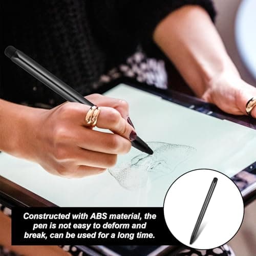 4 PCS Smart Board Pens Board Stylus Pen Handwritten Stylus Screen Pen Tablet Pens for Smartboard 2 in 1 Tablet Stylu for Touch Screen Pad Smartphones (Black) 4