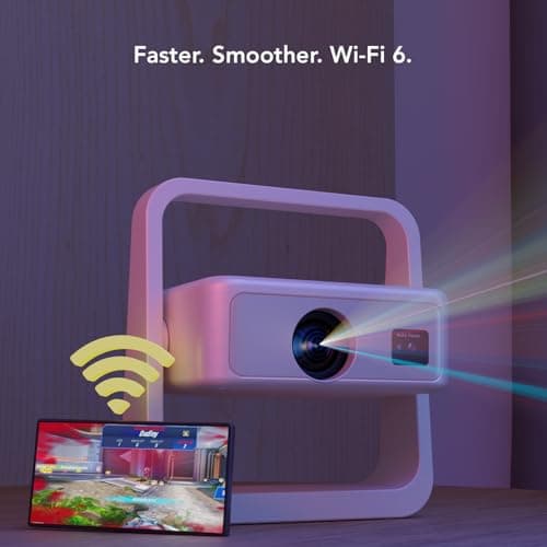 Wzatco Yuva Infinity, Google TV Official, Native 1080P, Projector 4k Ultra HD, 1200 ANSI Ultra Bright, Fully Automatic, Dust Free, Smart Mini Theater for Room, Portable 300" Cinema, 2GB RAM 6
