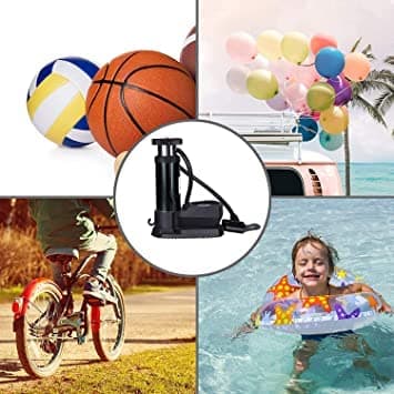 AARAL Portable High Pressure Foot Air Pump Compressor for Car, Bike, Motorbike, Bicycle, Football Cycle, Tubeless with Presta & Schrader Valves, Sports Ball Needle, Inflation Cone 2