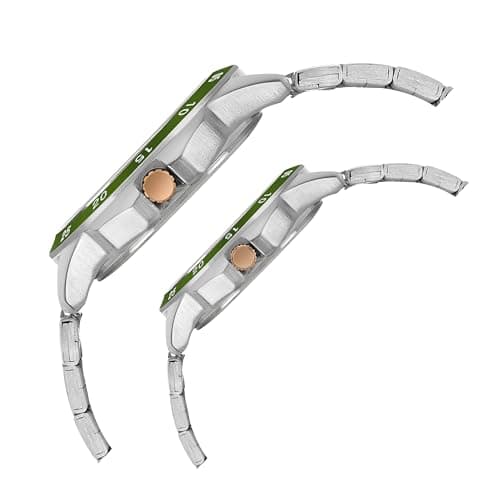 TIMEX Analog Watch for Unisex with Green Round Dial & Multicolor Stainless Steel Bracelet Band Water Resistant Unisex Wrist Watches - TW0PRE007 3